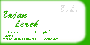 bajan lerch business card